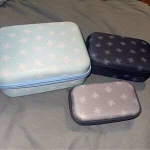 🟣4/$20 New Missouri Star Nesting Zipper Cases 3pk Storing HardShell